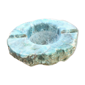 Brutalist ashtray in blue marble