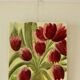 Nature morte aux tulipes – toile vintage d'un artiste non identifié
