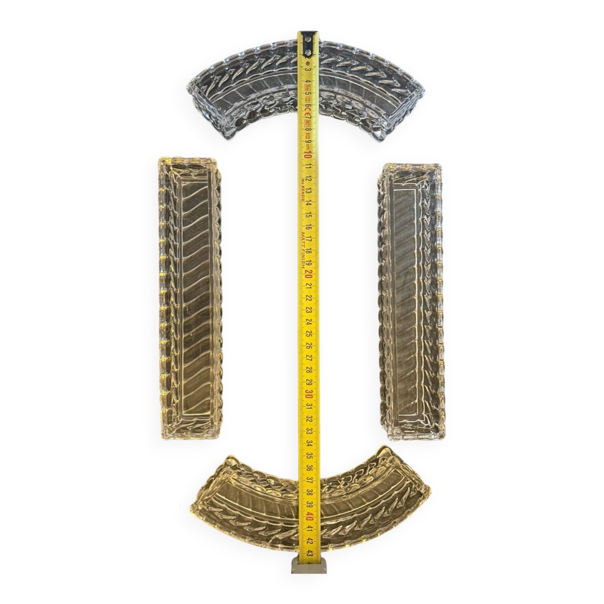 Baccarat signed modular centrepiece in solid crystal.