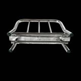 Vintage chrome metal magazine rack