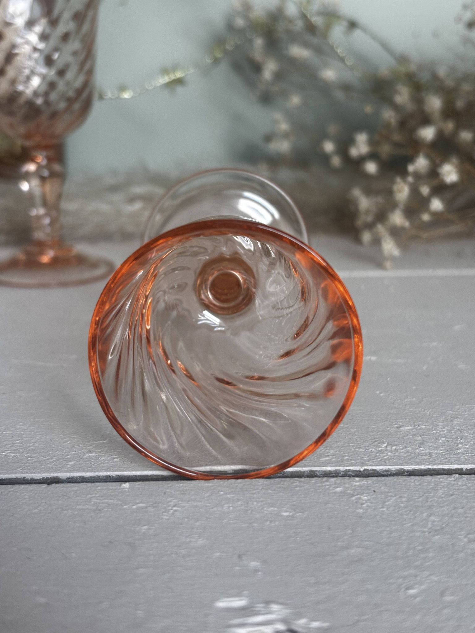 Lot de 8 verres à liqueur vintage Rosaline