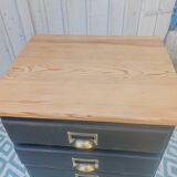 Commode chiffonnier patine noire