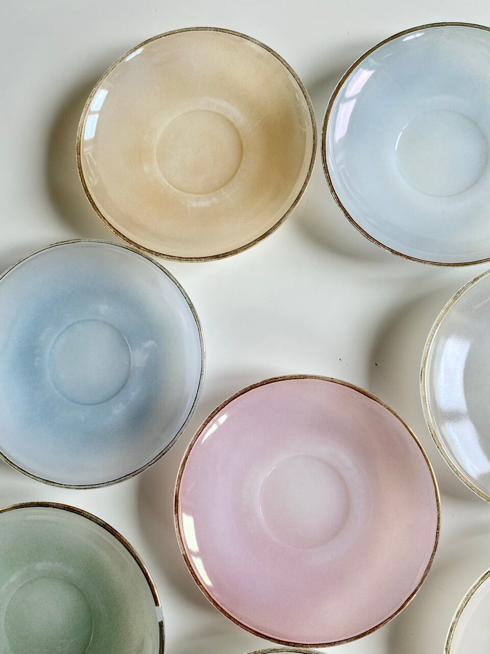 Harlequin Arcopal coffee service