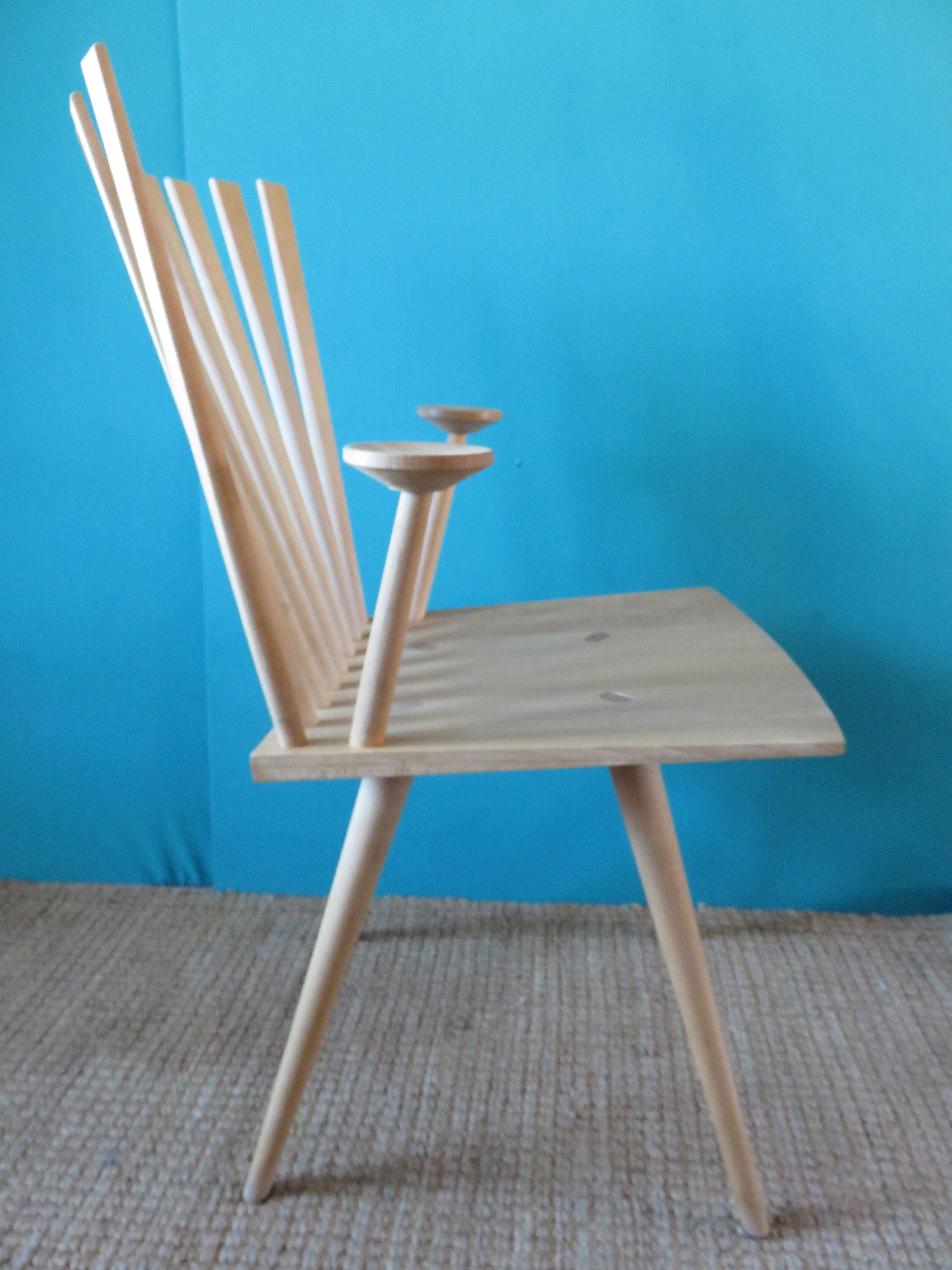 Pair of maple "Mikado" armchairs by J.Foersom and P.Hjort Lorenzen