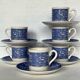 6 tasses à café en porcelaine anglaise
