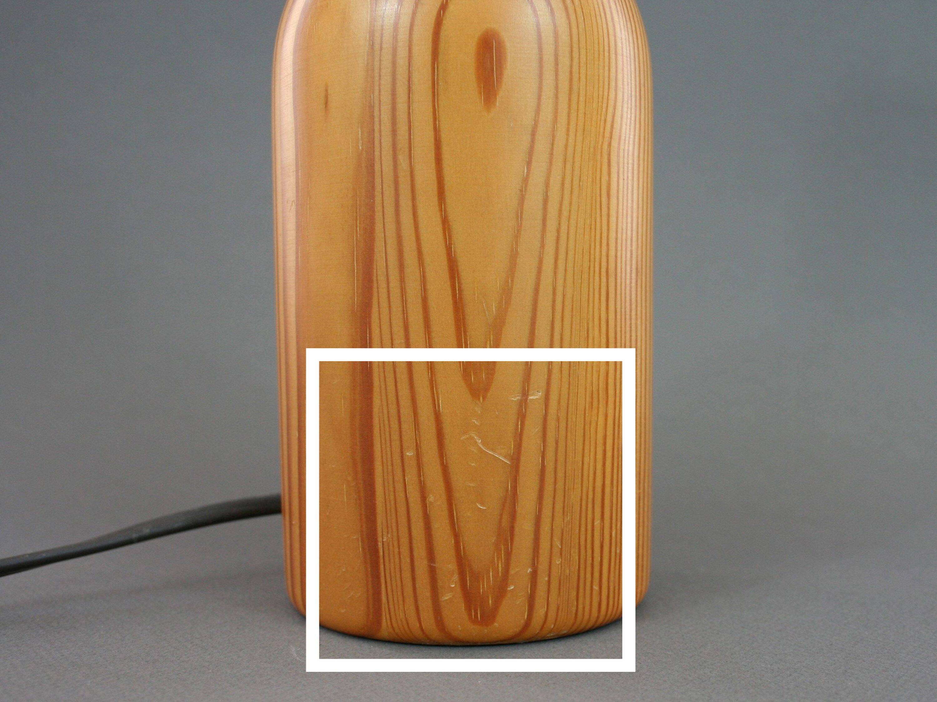 Pied de lampe Domus en bois, années 70