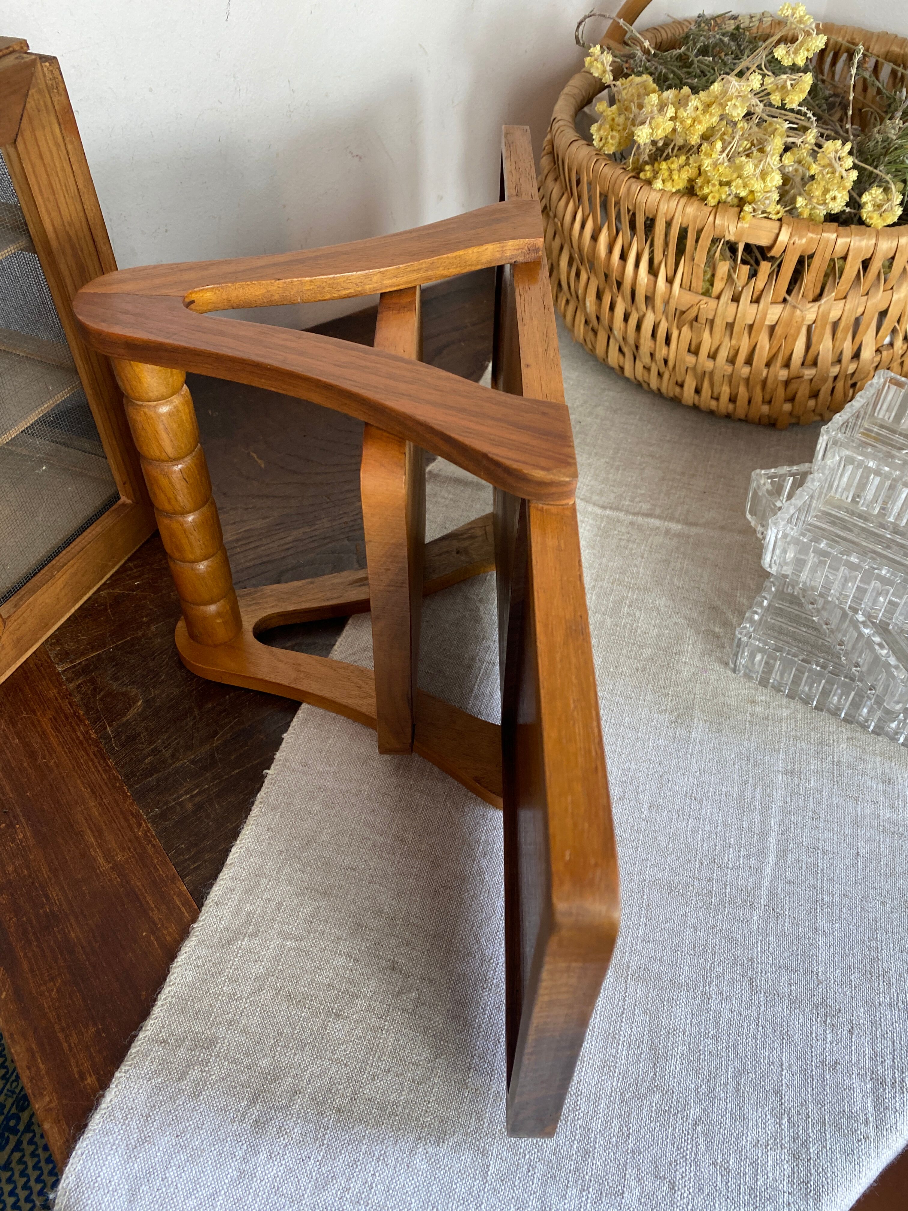 Art Deco wooden compartmented servant