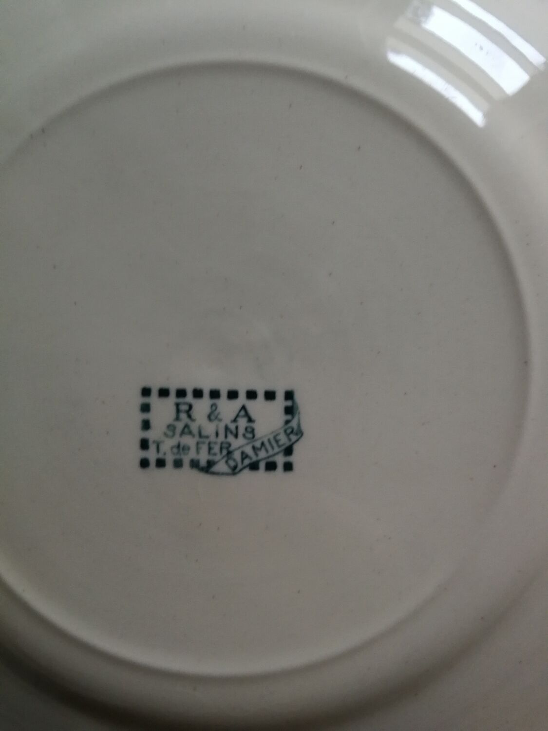 Set of 8 dessert plates Damier Terre de fer