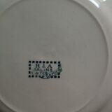 Set of 8 dessert plates Damier Terre de fer