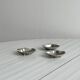 set of 3 metal shell bowls