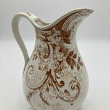 Faience pitcher Creil and Montereau Rinceaux