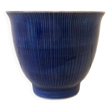 Handcrafted blue teacup