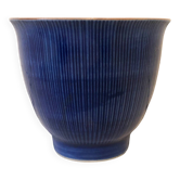 Handmade blue teacup