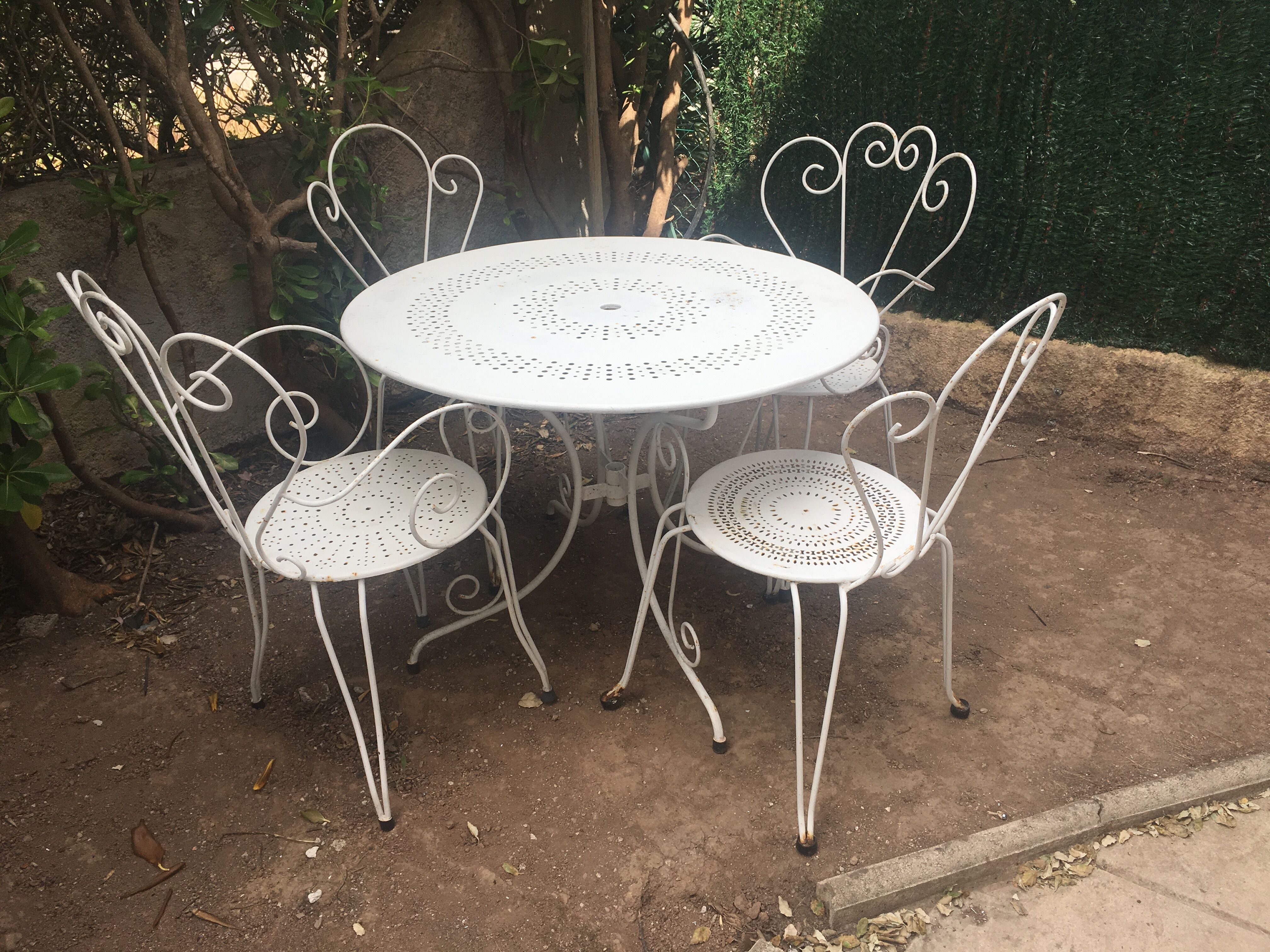 Salon de jardin fer forgé