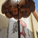 Floor lamp in teak and bronze around 1960
