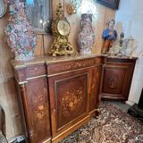 Napoleon III sideboard, rosewood and floral marquetry, 19th century