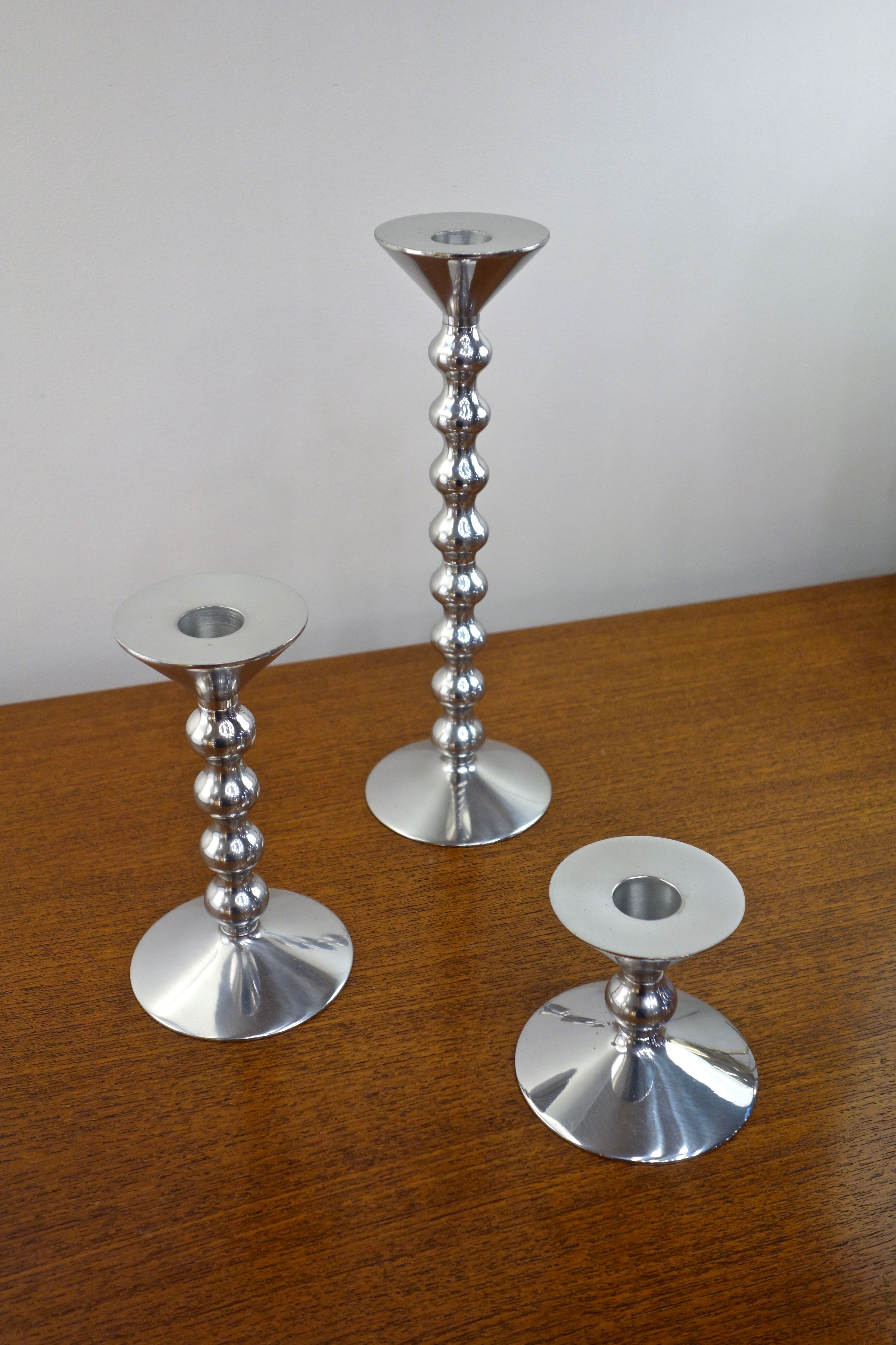 Set of 3 candle holders by Alessandro Mendini for Alessi, Italy 2002