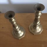 Pair of brass candlesticks