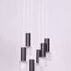 Mid-Century Chandelier in Steel by Elektroinstala Jílové, Czech, 1960s