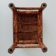 Tabouret ancien en bambou brûlé