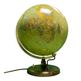 Vintage 1960s German glass globe lamp by JRO Globus Munchen