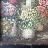 Tableau encadré de Kaki Brunet «  marché aux fleurs »