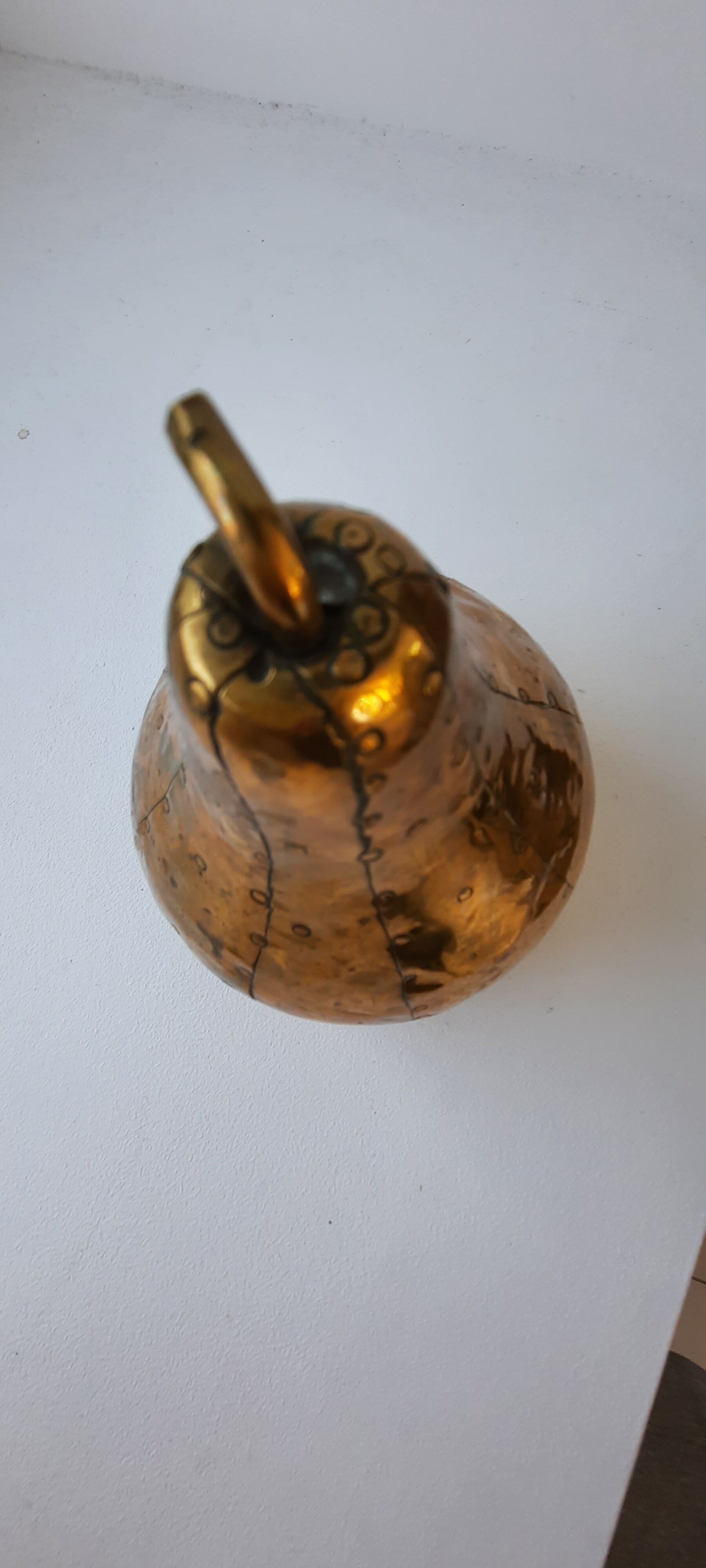Decorative brass pear