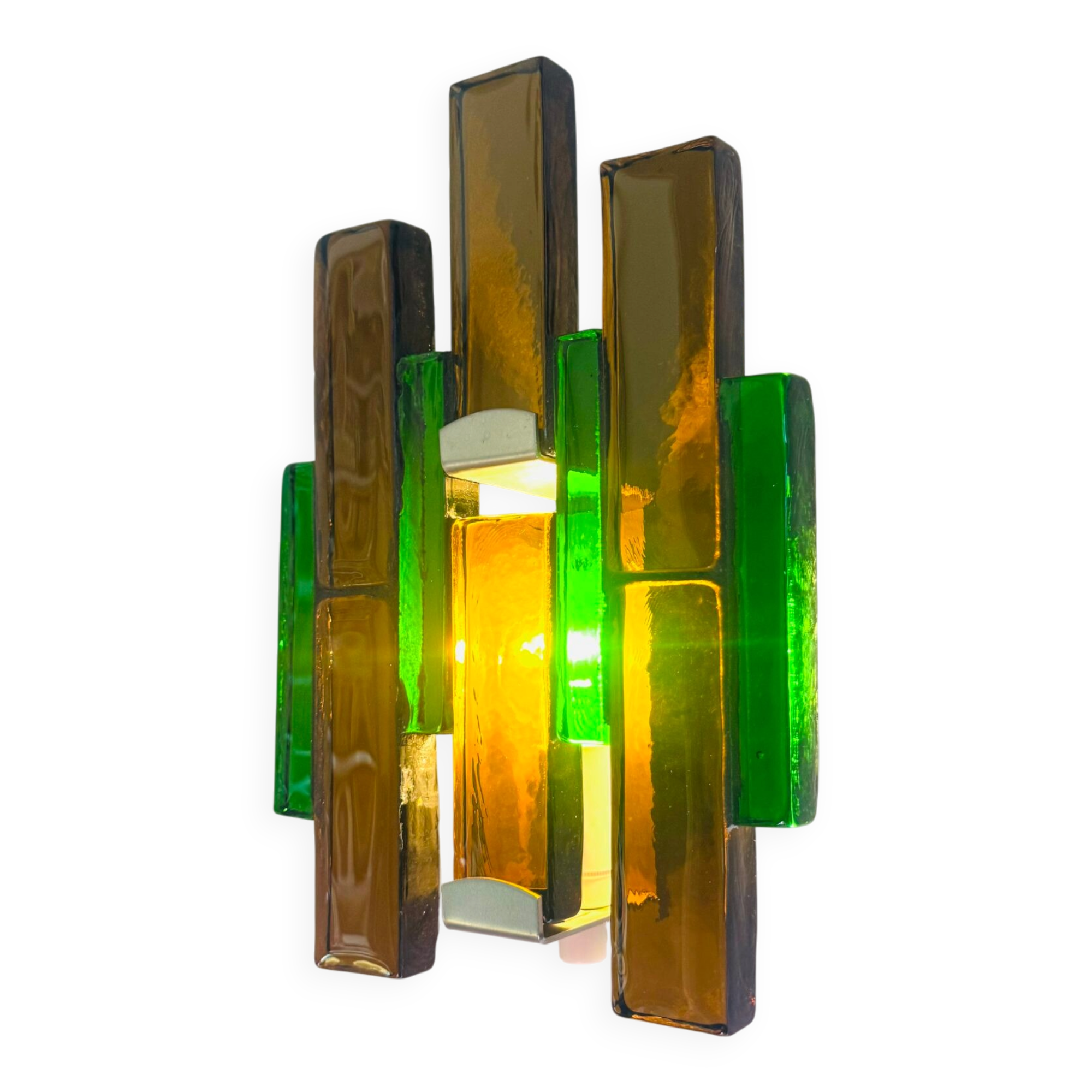 Sculptural Glass Wall Light By Svend Aage Holm-Sørensen For Holm-Sørensen & Co, Denmark 1960S