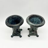 Pair of "Médicis" vases in verdigris – 1950s