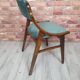 Renovated GFM 57 chair, Skoczek, designed by J. Kędziorek, navy blue