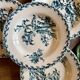 Set of 8 antique deep plates in ironstone, Chardons de Gien