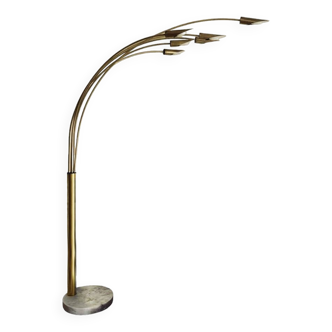 Large 6-branch arc floor lamp - Italy. 1950