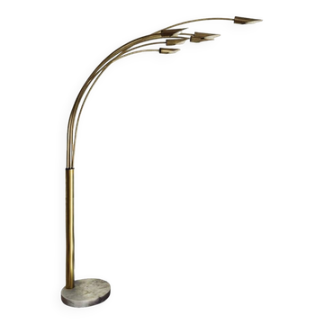 Large 6-branch arc floor lamp - Italy. 1950