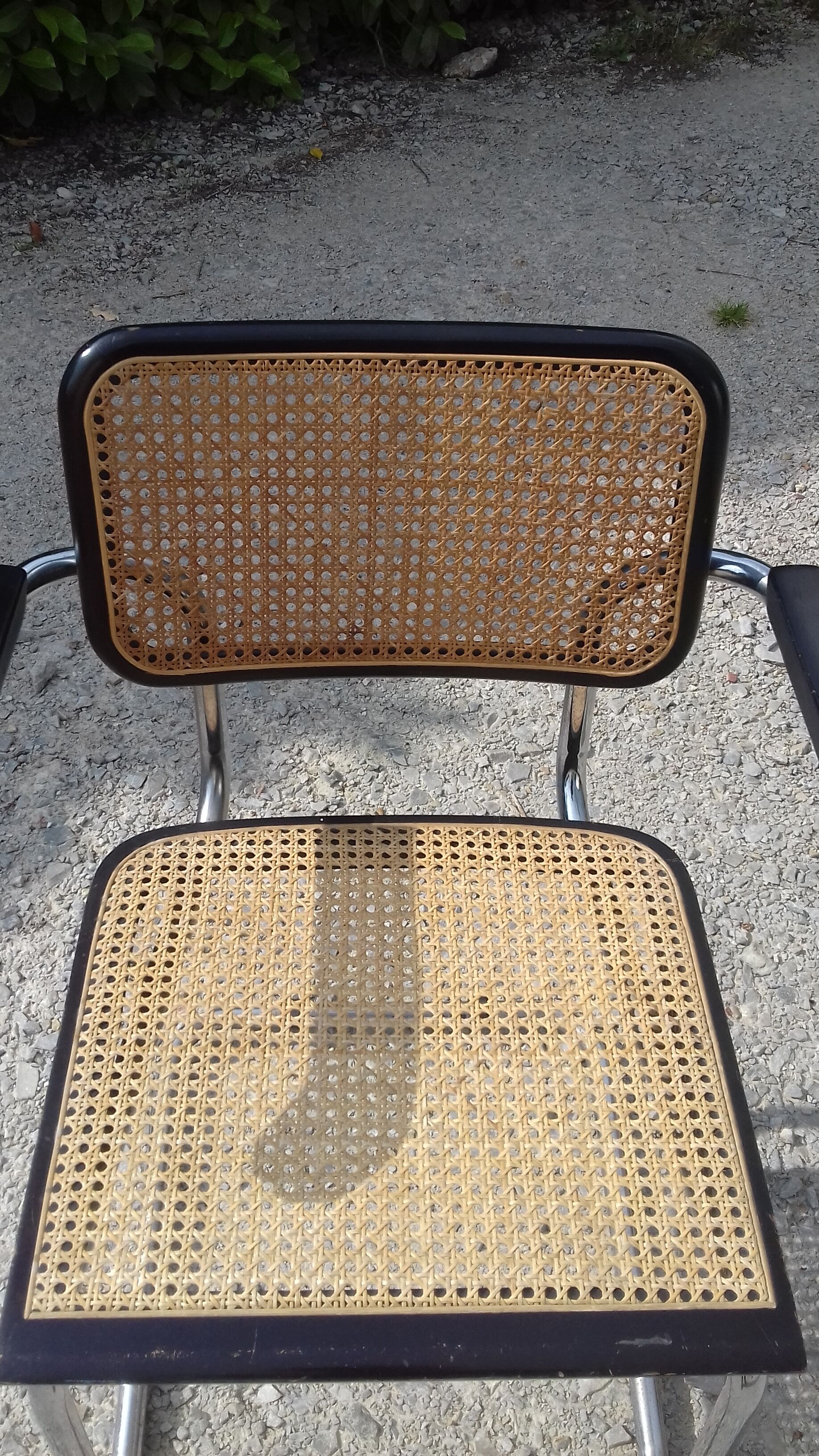 Armchair B33 canne and wood designer Marcel Breuer 70