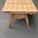 Renovated 1950s wooden Art Deco extendable dining table.