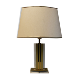 Table lamp in lucite and brass style Hollywood Regency 70's