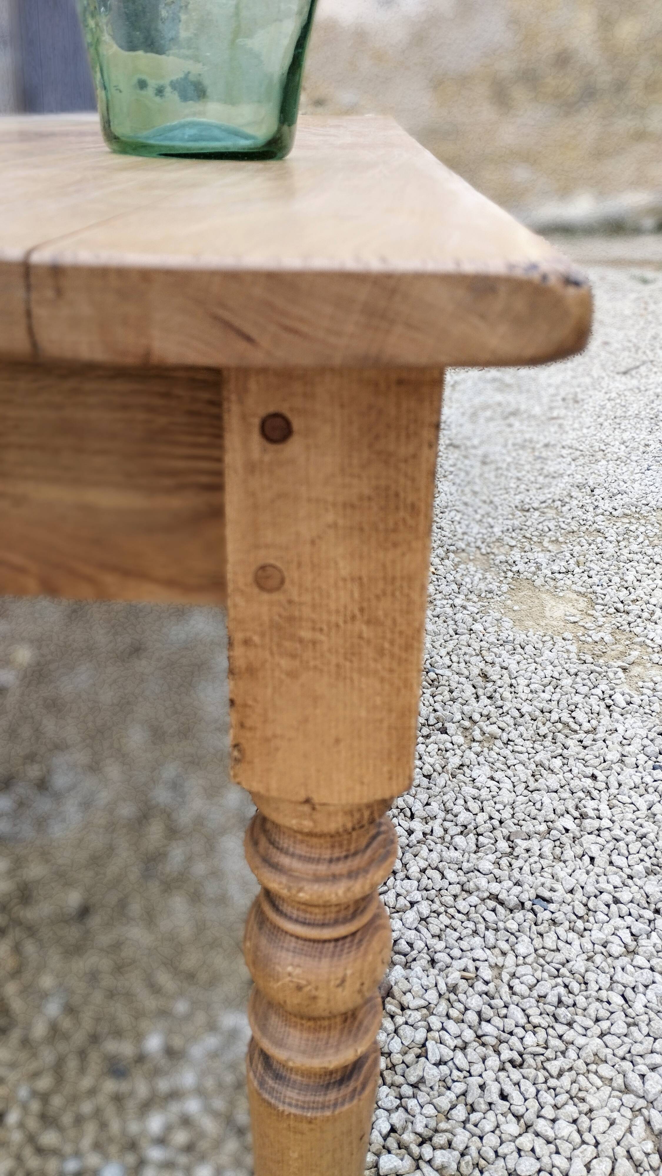 Elegant and refined 230 X 73 solid oak farmhouse table.