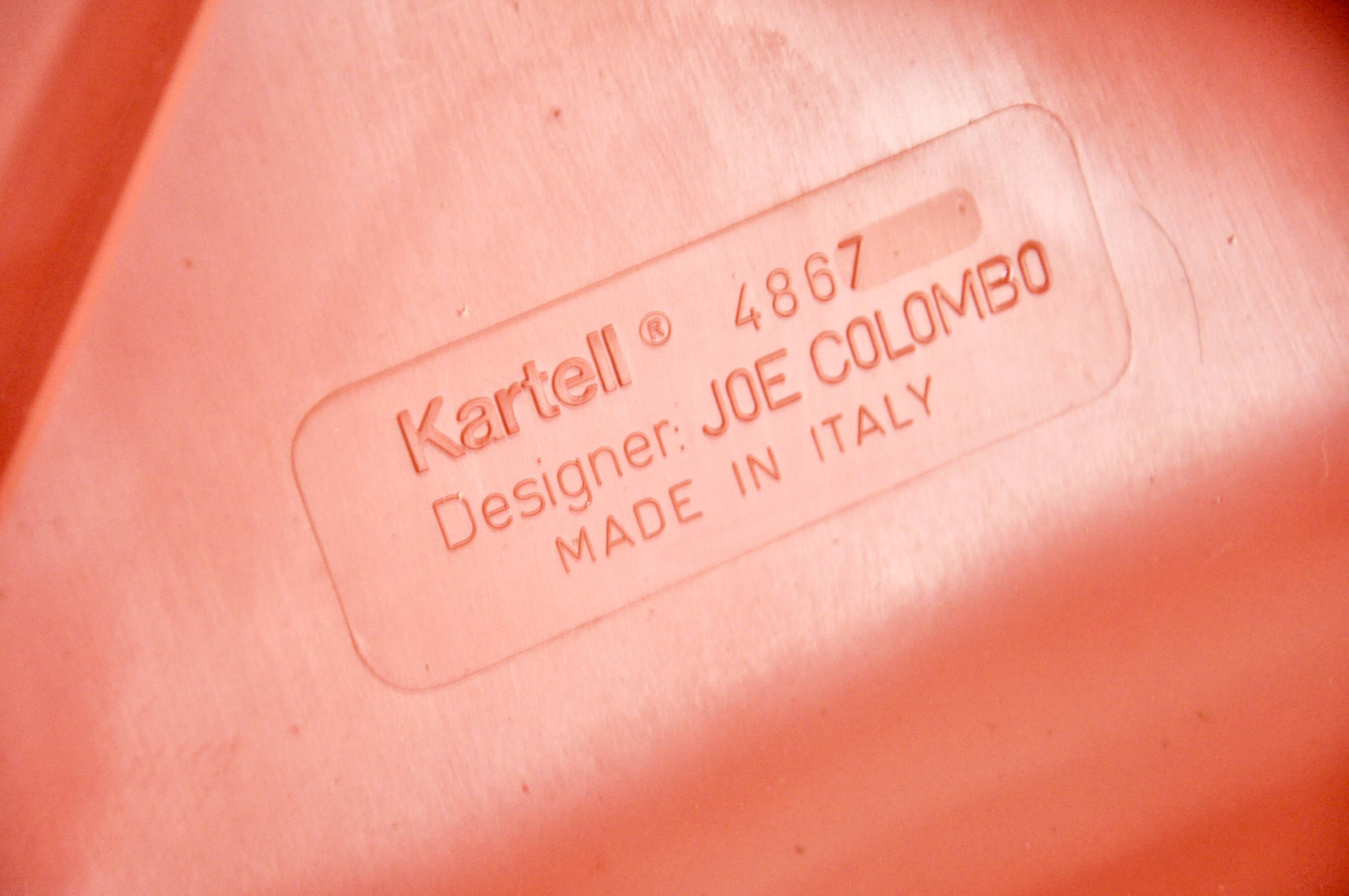 Model 4867 chairs by Joe Colombo for Kartell, 1970S, set of 2