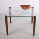 Peter Ghyczy salon table with wooden legs Model T 56/2