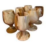 Set of 6 onyx glasses