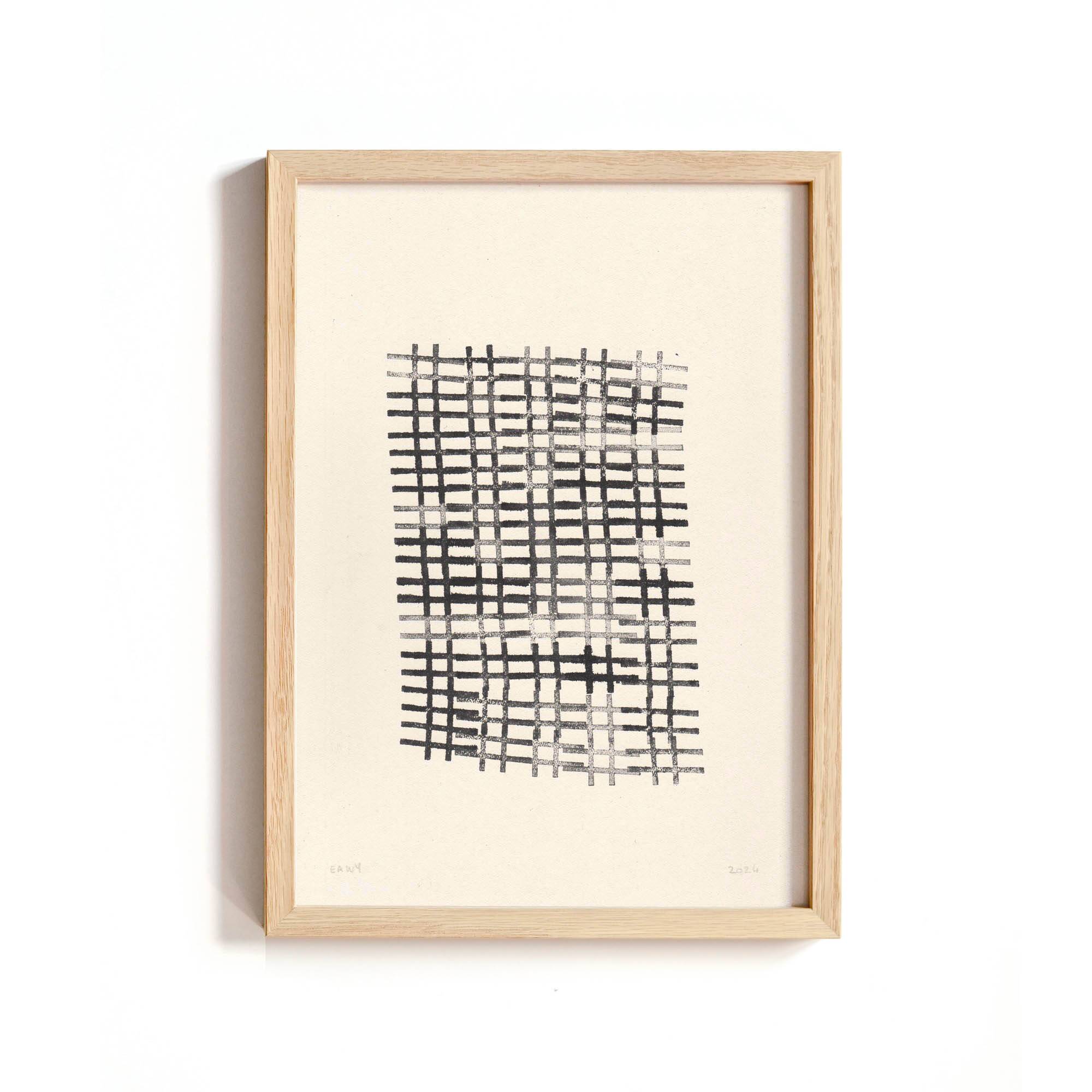 Painting on paper - abstract painting -H858 signed Eawy