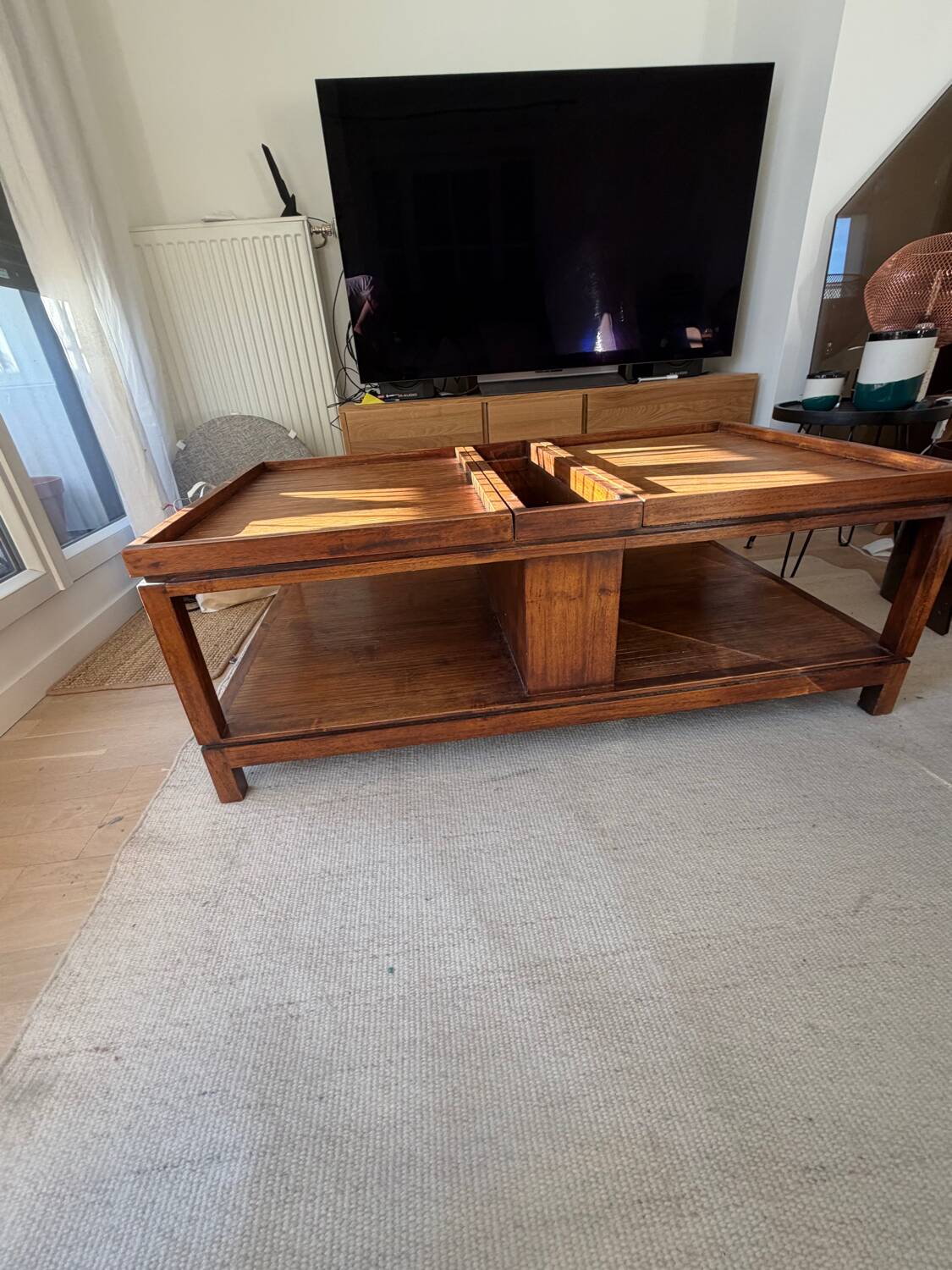 Vintage bamboo coffee table