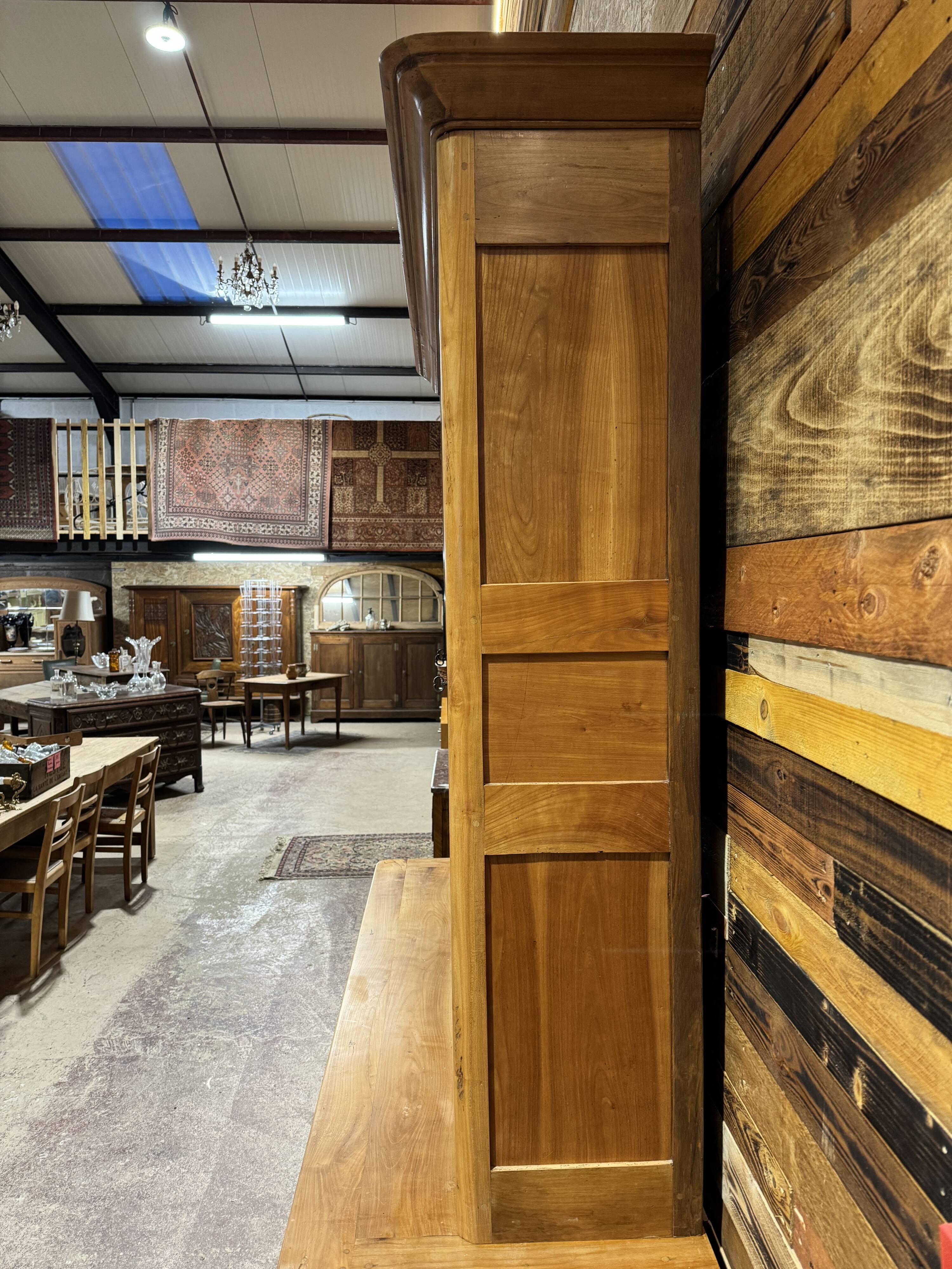 Large cherry wood bookcase