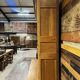 Large cherry wood bookcase