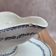 Large antique sauceboat Gien – Ironstone – Dreux model