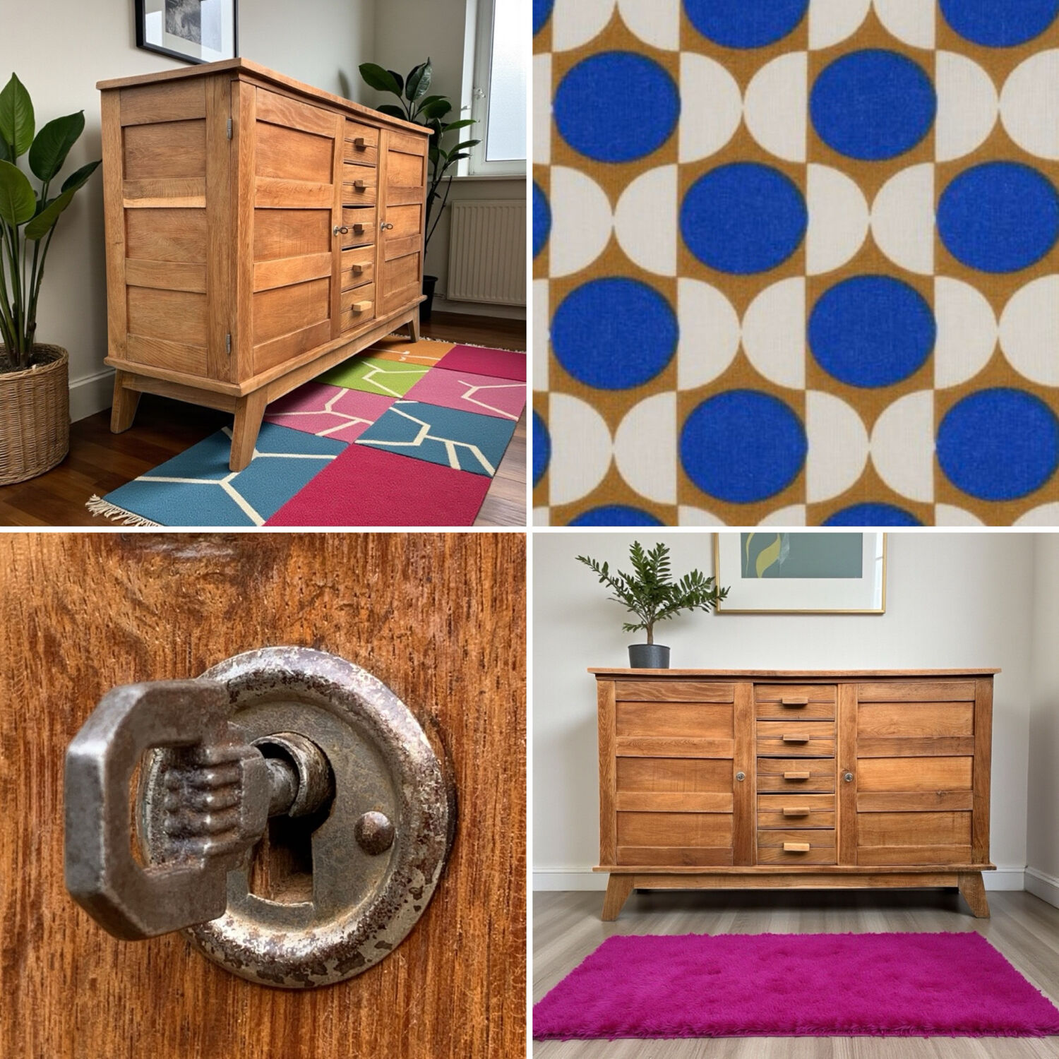 Buffet René Gabriel pieds compas 1945/50