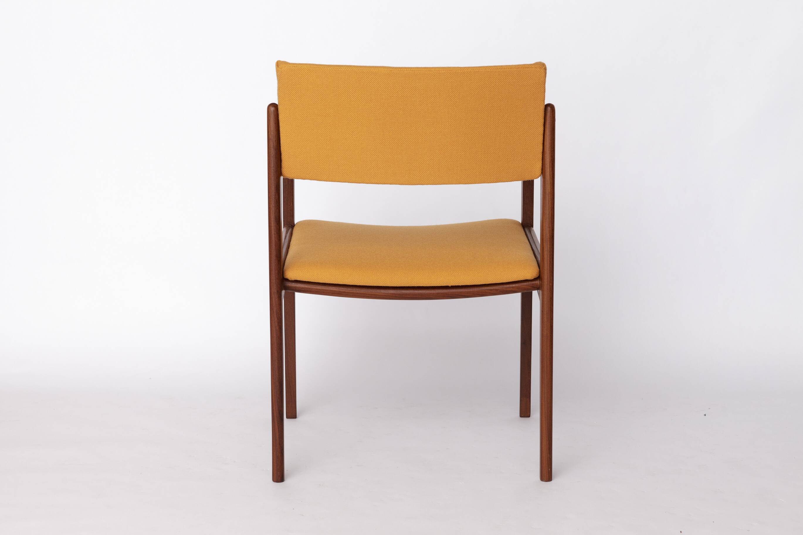 Vintage Thonet Armchair, 1970s–1980s, Teak Wood Frame, Peach Fabric Upholst