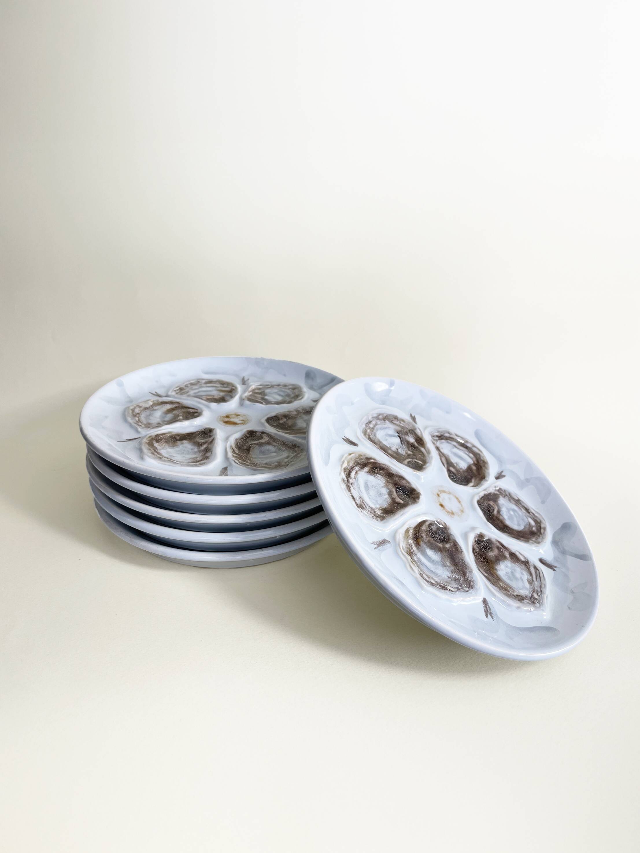 Saint-Amand Earthenware Oyster Plate