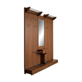 Vintage XL wall coat rack in wood for entrance / Wall coat rack