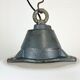 White Enamel and Cast Iron Industrial Pendant Light with Glass Cover, 1960s